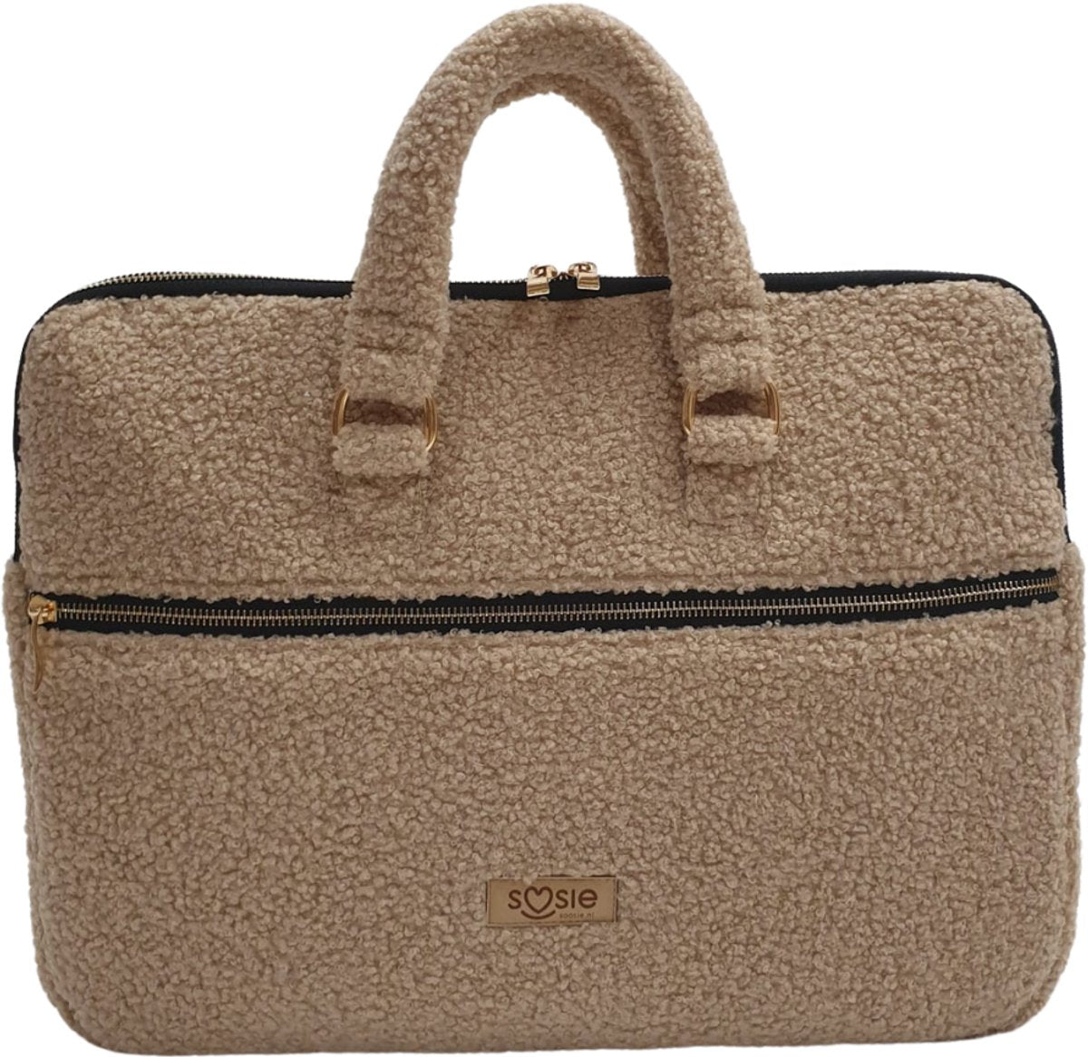 Teddy Bounce Laptop Sleeve - Laptop Case - Laptop Bag - Laptop Cover - 40x30x4 cm - Suitable for 13 to 15.6 inches - Beige