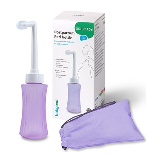 Peri bottle van 340 ml met gebogen sproeikop en opbergzakje