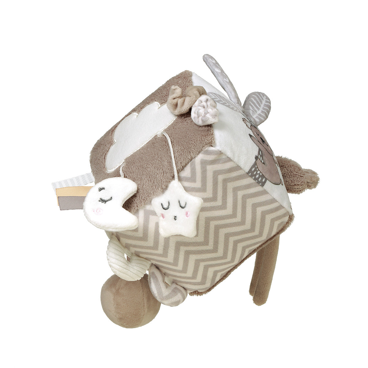 Sensorische kubus Koala Coco met rammelaar
