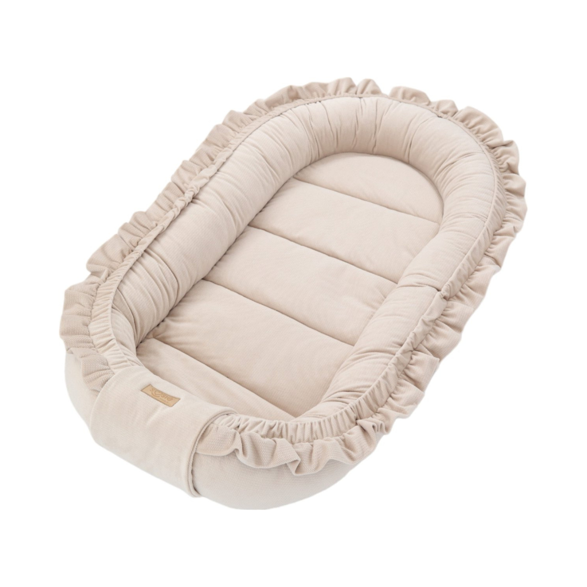 Babynestje - GLAMOUR - Babynest SET met kussen - VELVET - Beige