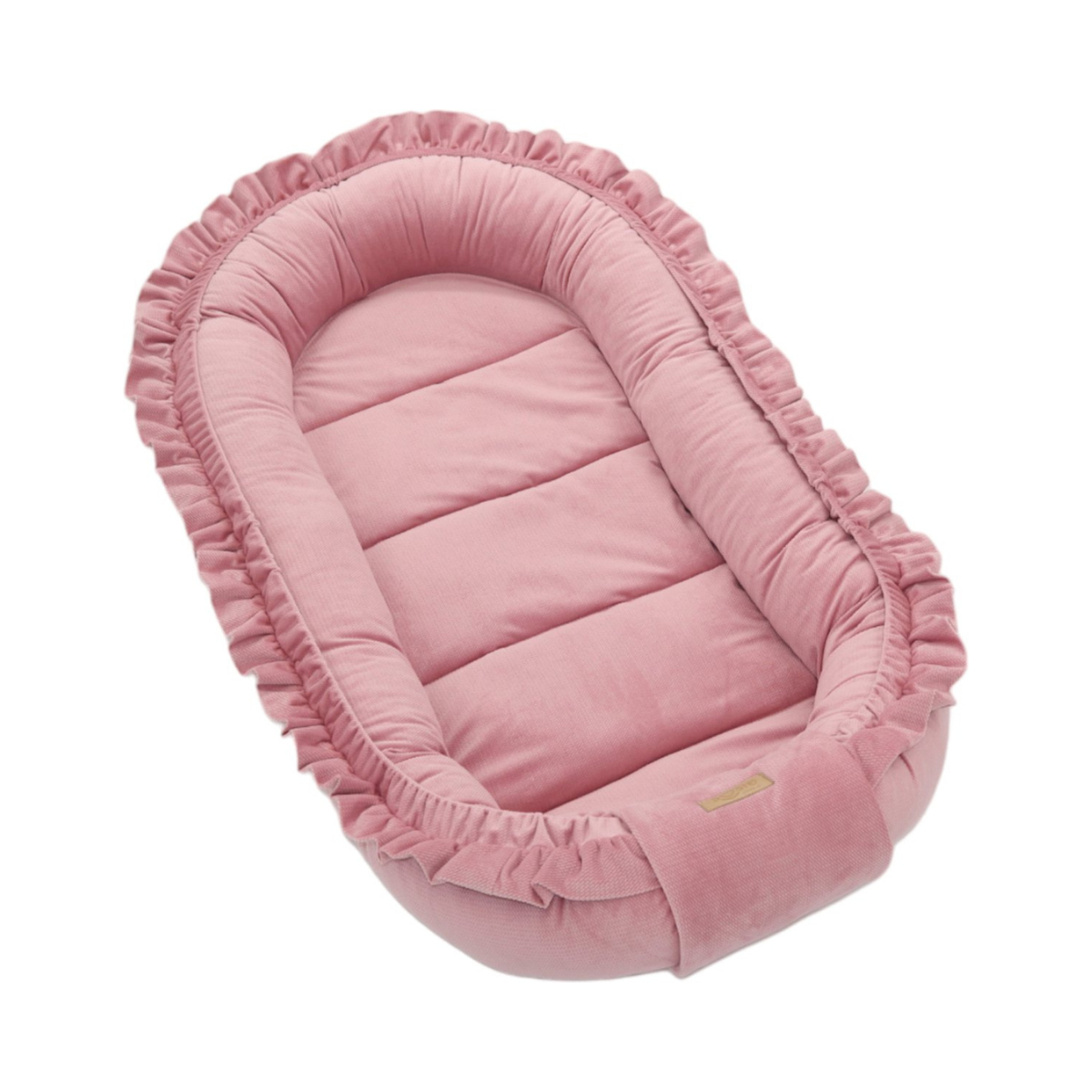 Babynestje - GLAMOUR - Babynest SET met kussen - VELVET - Roze