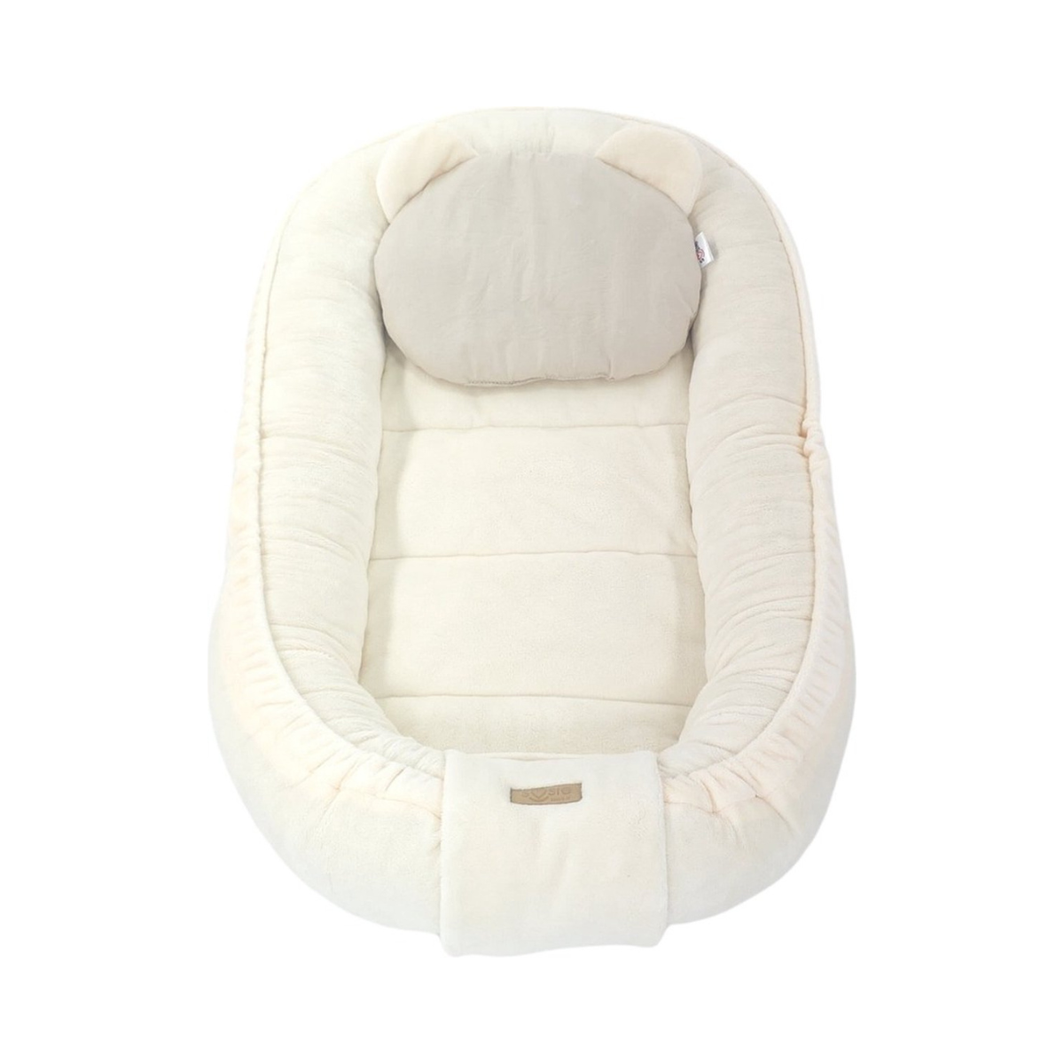 Babynestje - Babynest - Veilig en Comfortabel - Minky Pluche - Cream/Beige