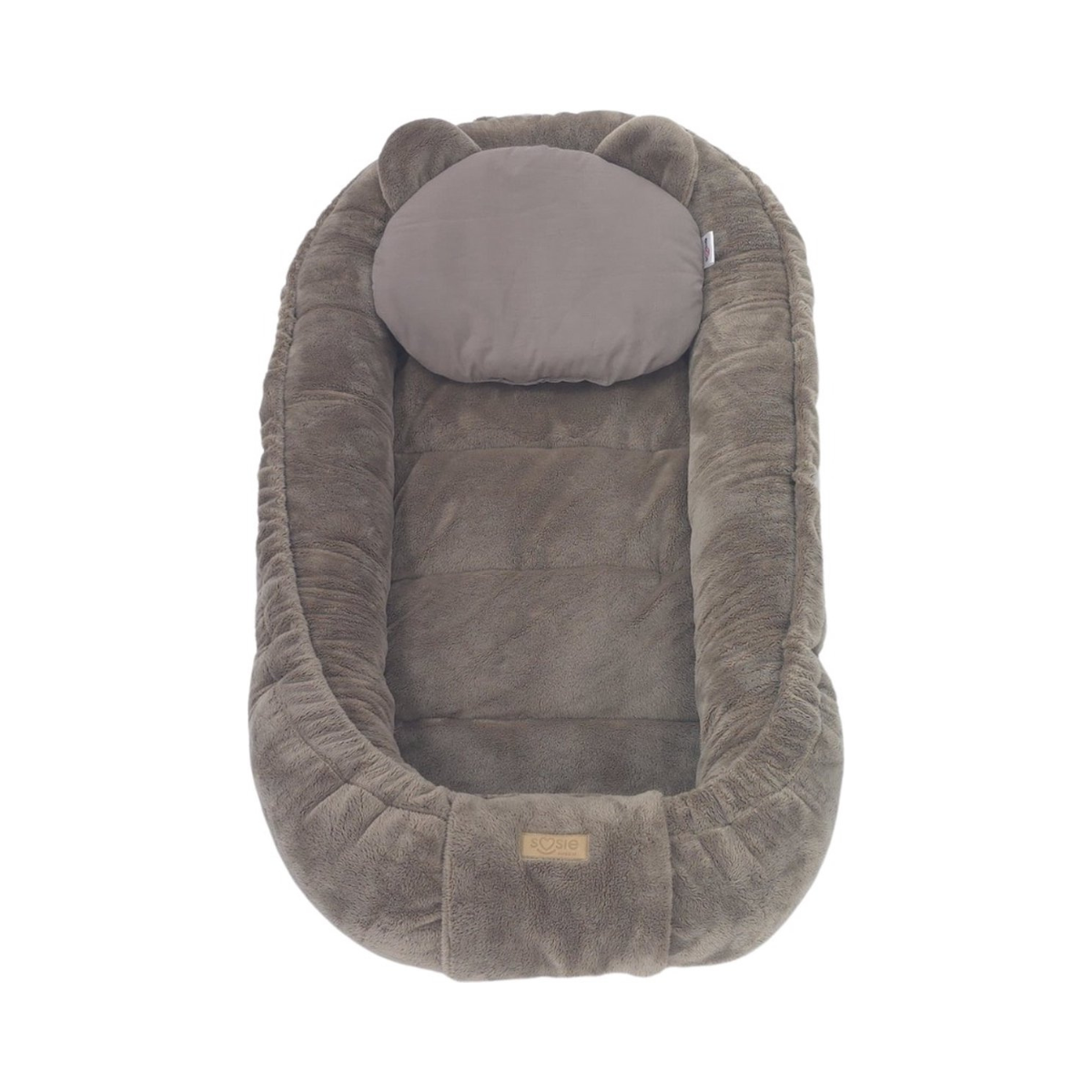 Babynestje - Babynest - Veilig en Comfortabel - Minky Pluche - Bruin/Chocolade