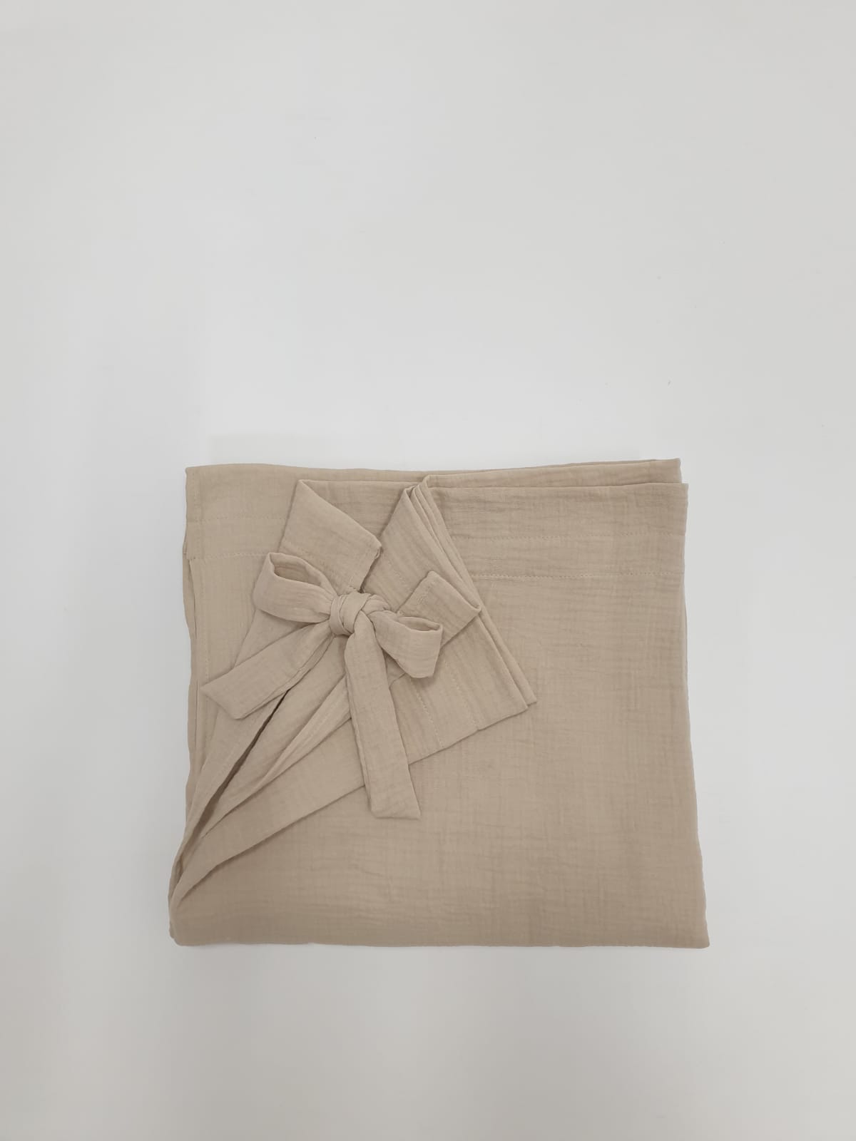 Soosie - Baby Dekbed met kussen - Beddenset - 100x135 + 40x60 –Katoen Mousseline – Met Vulling – Klaar Voor Gebruikt - Kant-en-klaar - Beige