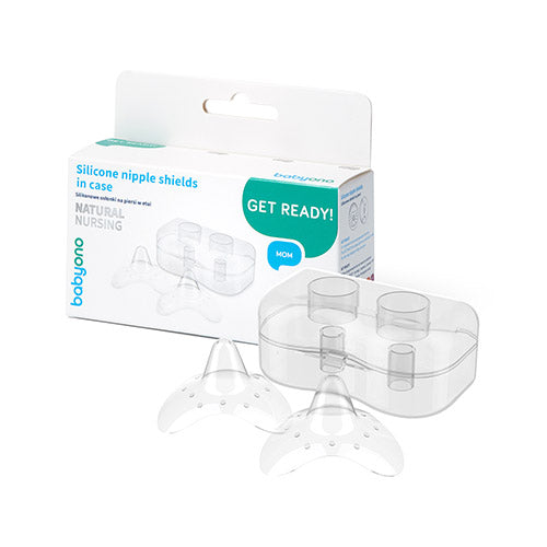 Siliconen tepelhoedjes 15 mm – nipple shields voor borstvoeding – 2 stuks met bewaardoosje