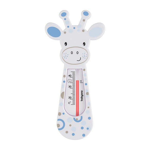 Giraffe badthermometer blauw