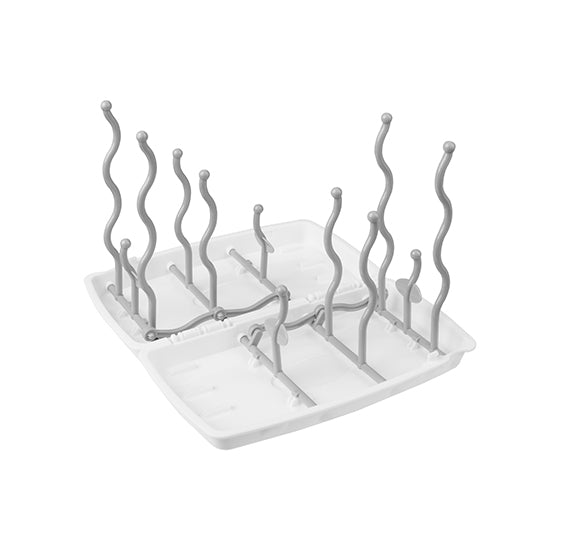 BabyOno 1071/01 – Universeel flessendroogrek – Opvouwbaar – 12 pennen – BPA-vrij