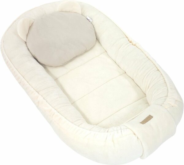 Soosie - Babynestje - Babynest - Veilig en Comfortabel - Minky Pluche - Cream/Beige