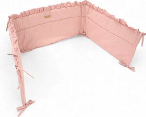 Soosie - Baby Bedomrander - FRILL - Bedbumper - Hoofdbeschermer - 180 x 30cm - Roze