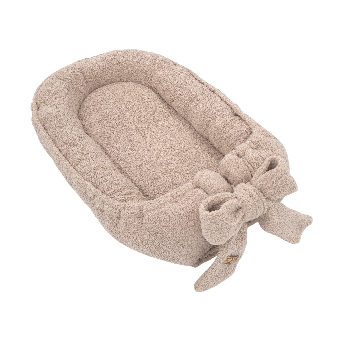 Soosie Teddy Bow babynestje met strik, beige