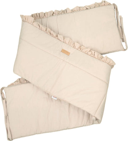 Baby Bedomrander - FRILL - Bedbumper - Hoofdbeschermer - 180 x 30cm