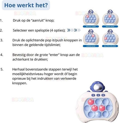 Interactieve Push & Pop It Spel – Nijlpaard (Hippo) | Licht & Geluid | 4 Spelmodi | Sensorisch Speelgoed voor Kinderen