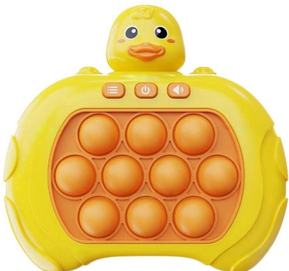 Interactieve Push & Pop It Spel – Eendje (Duck) | Licht & Geluid | 4 Spelmodi | Sensorisch Speelgoed