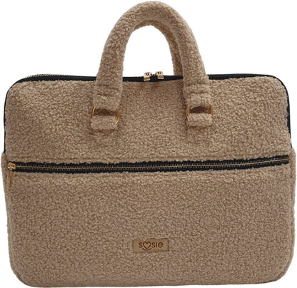 Teddy Bounce Laptop Sleeve - Laptop Case - Laptop Bag - Laptop Cover - 40x30x4 cm - Suitable for 13 to 15.6 inches - Beige 