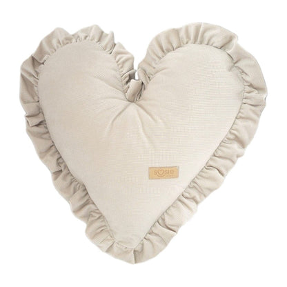 Soosie sierkussen hart GLAMOUR velvet beige, 35x35 cm