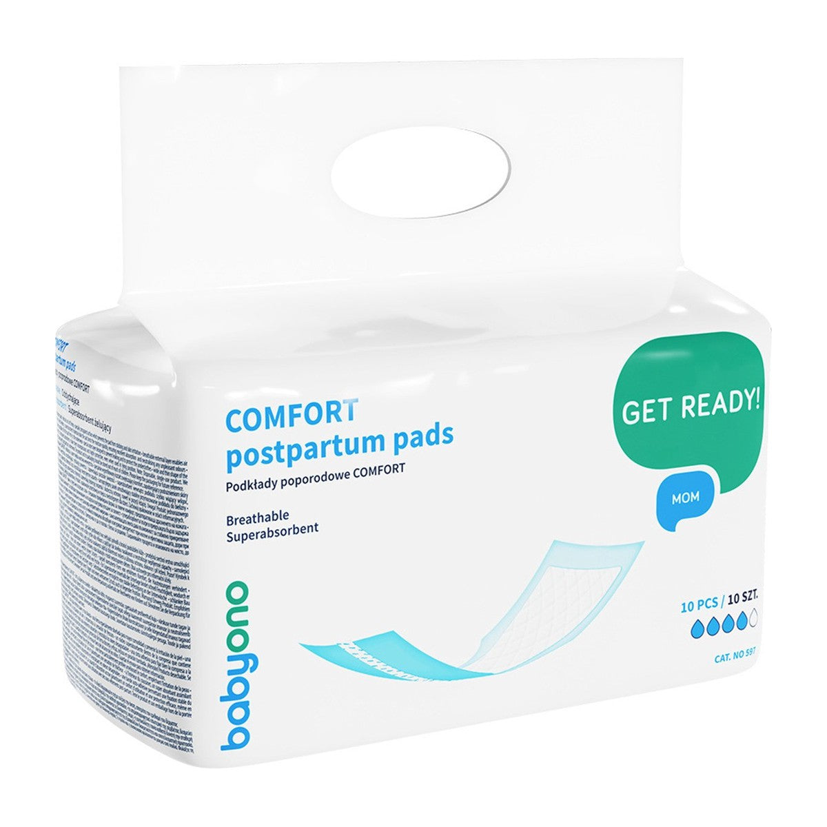 Verpakking Babyono COMFORT kraamverband, 10 stuks