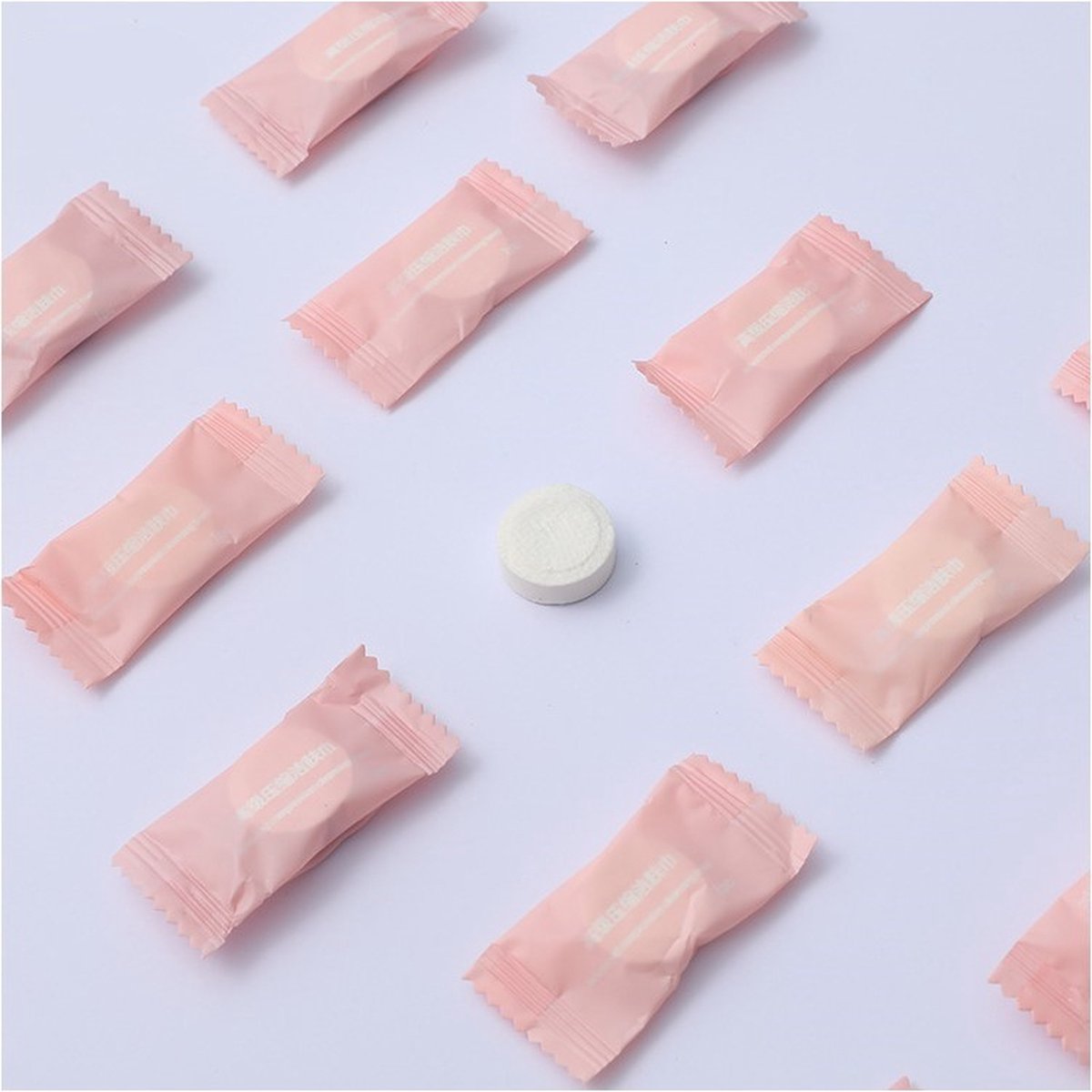 C-multi Gecomprimeerde Doekjes in Tabletvorm – Geurloos – 20 stuks – Compact & Hygiënisch – Voor Onderweg