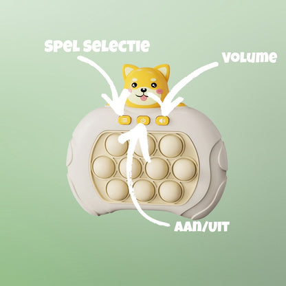 Interactieve Push & Pop It Spel – Vosje (Fox) | Licht & Geluid | 4 Spelmodi | Sensorisch Speelgoed