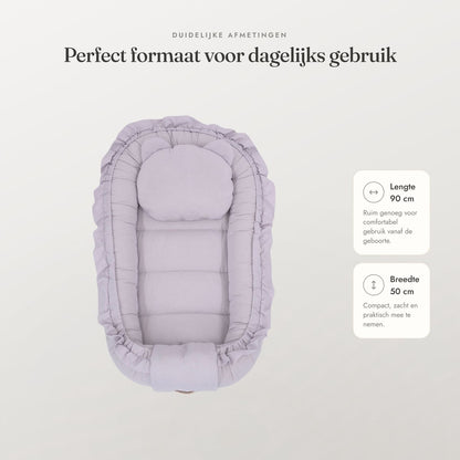Soosie babynestje FRILL UP Grijs met zachte randen