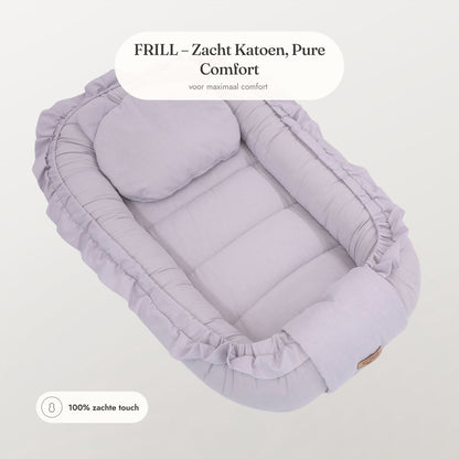 Soosie babynestje FRILL UP Grijs, afmetingen 90 x 50 cm