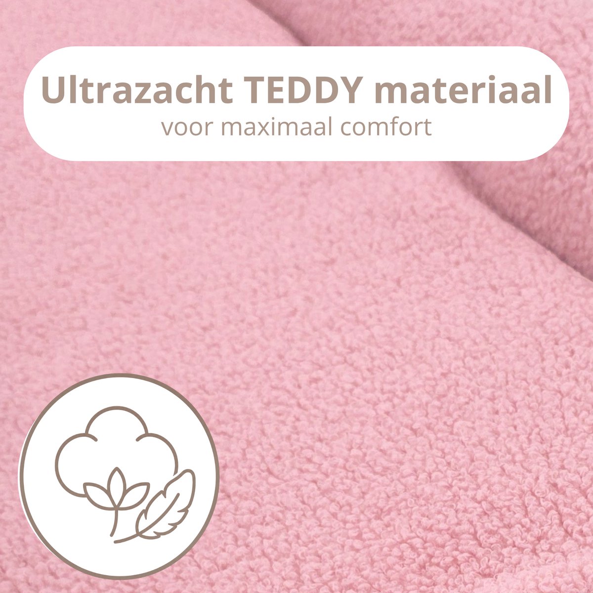 Soosie Teddy Bow babynestje met strik, roze — stijlvolle decoratieve strik