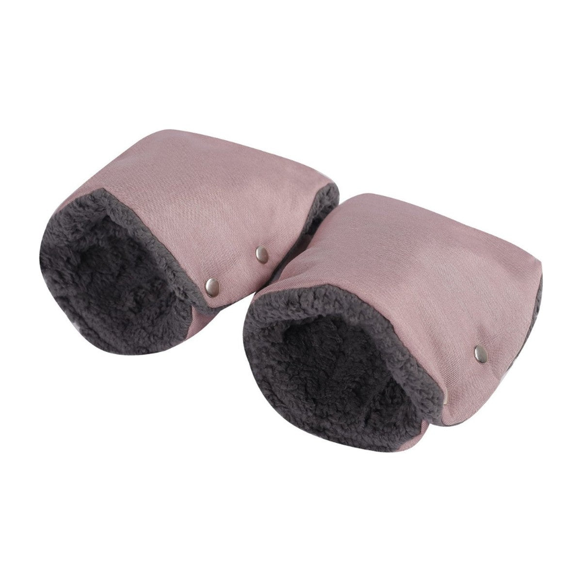 Soosie handmof bij voetenzak Roze Melange & Grijs Teddy
