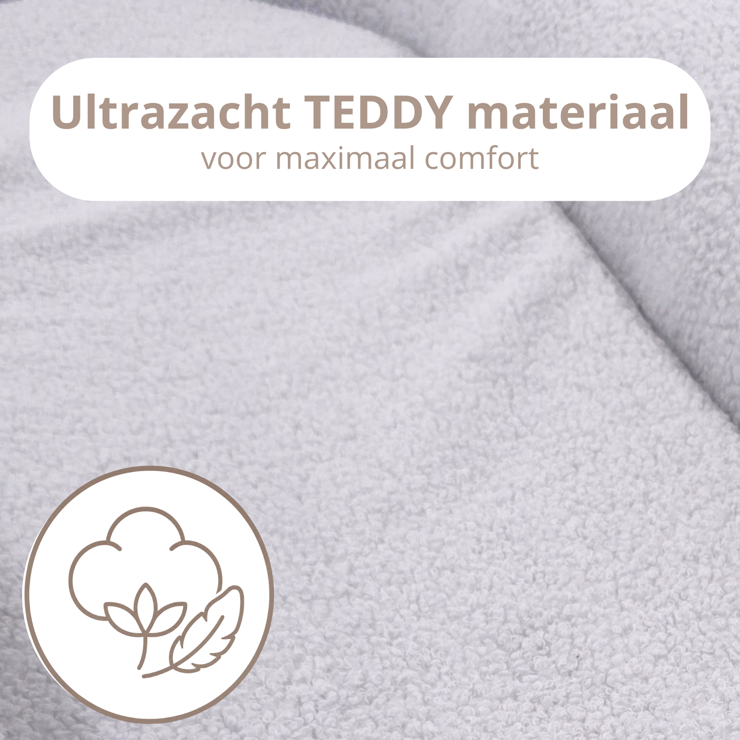 Teddy Bow Babynestje – Zacht Teddy Babynest met Uitneembaar Matras en Decoratieve Strik – Grijs