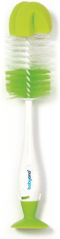Flessenborstel wit met groen