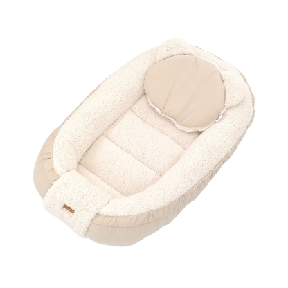 Soosie - Baby Nestje - Babynestje - Zacht en Veilig - Dubbelzijdig Teddy Katoen