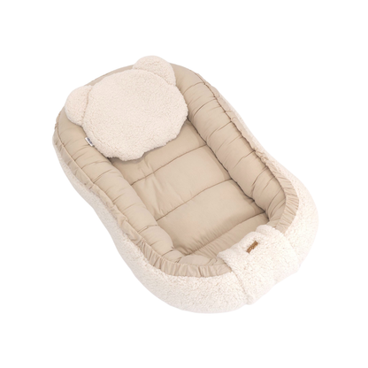 Soosie - Baby Nestje - Babynestje - Zacht en Veilig - Dubbelzijdig Teddy Katoen