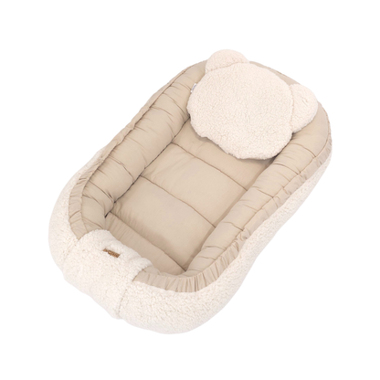 Soosie - Baby Nestje - Babynestje - Zacht en Veilig - Dubbelzijdig Teddy Katoen