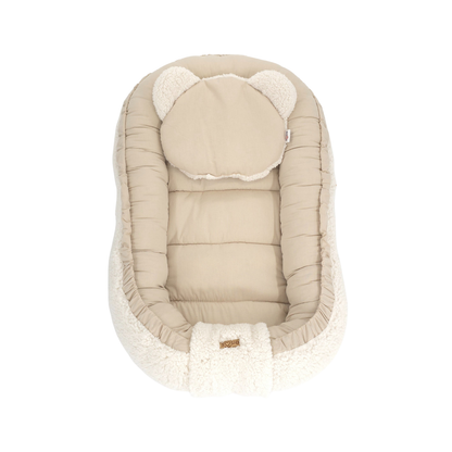 Soosie - Baby Nestje - Babynestje - Zacht en Veilig - Dubbelzijdig Teddy Katoen