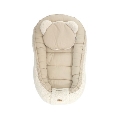 Soosie - Baby Nestje - Babynestje - Zacht en Veilig - Dubbelzijdig Teddy Katoen