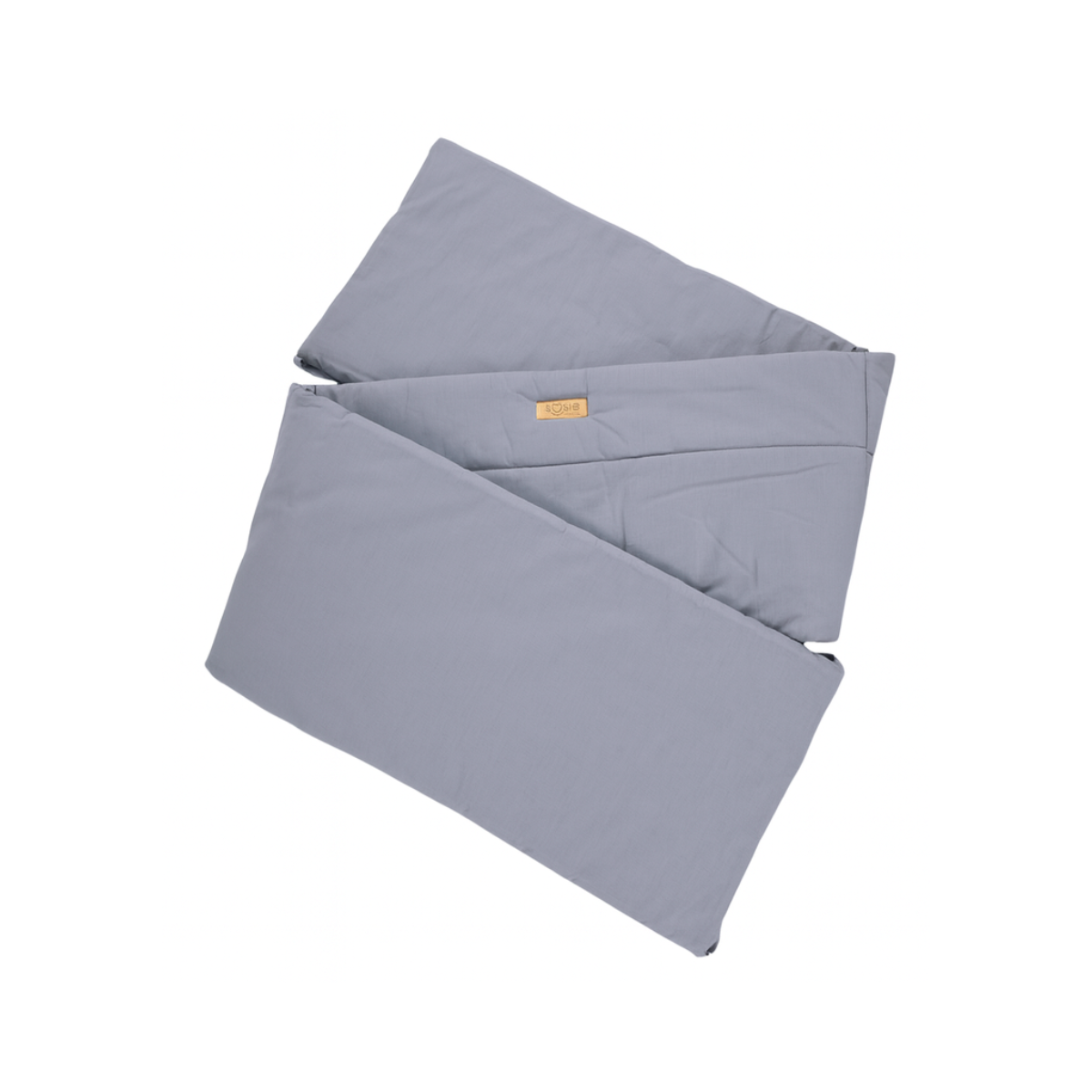 Bedomrander – CLASSIC Collectie – 180×30 cm – Ademend Katoen – Grijs – Beschermende Bedbumper met Striklinten