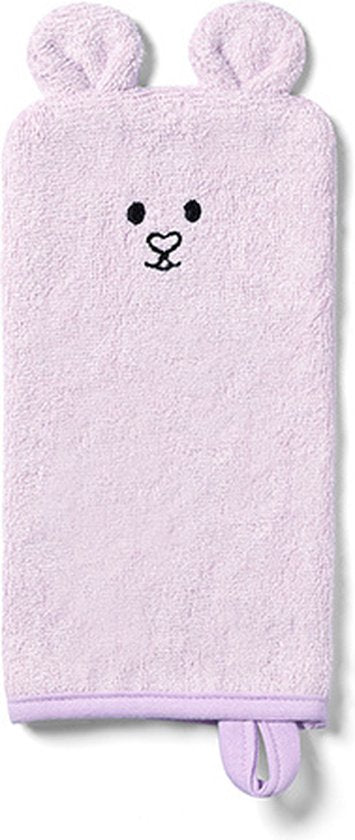 Roze washandschoen van bamboe