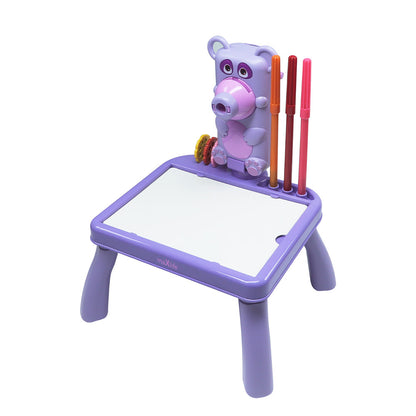 Maxlife MXDP-100 Tekenprojector met Tekentafel – Kinder Projector om te Tekenen – 48 Afbeeldingen – Inclusief Stiften – Paars