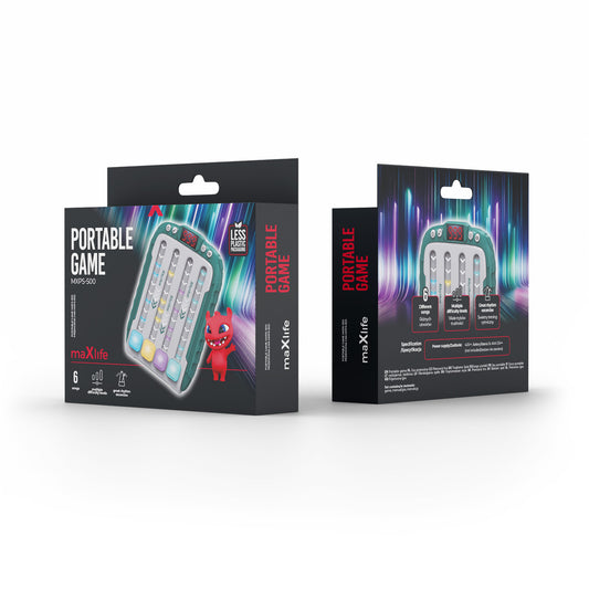 Maxlife MXPS-500 Interactieve Reflex Game – Licht & Geluid – 6 Moeilijkheidsniveaus – Educatief Sensorisch Speelgoed – Portable Skill Game
