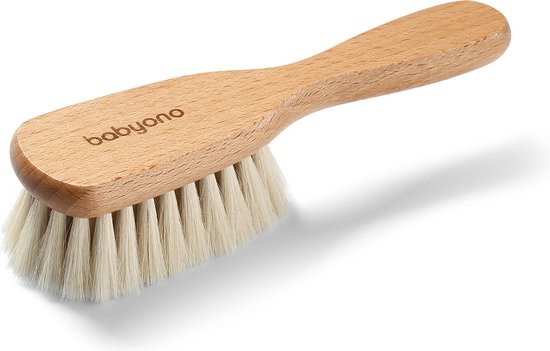 Houten babyborstel met geitenhaar