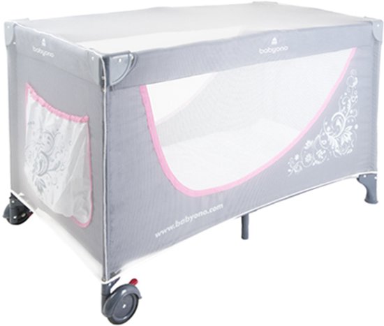 Wit muskietennet voor campingbed en ledikant