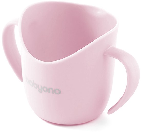 FLOW oefenbeker in roze met ergonomische handgrepen