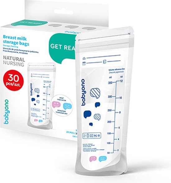 Bewaarzakjes voor moedermelk van 350 ml met temperatuurindicator