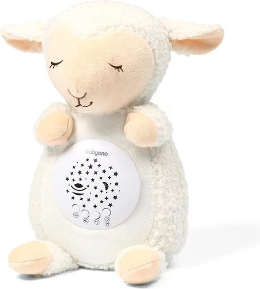 Knuffelschaap Scarlet met sterrenprojector