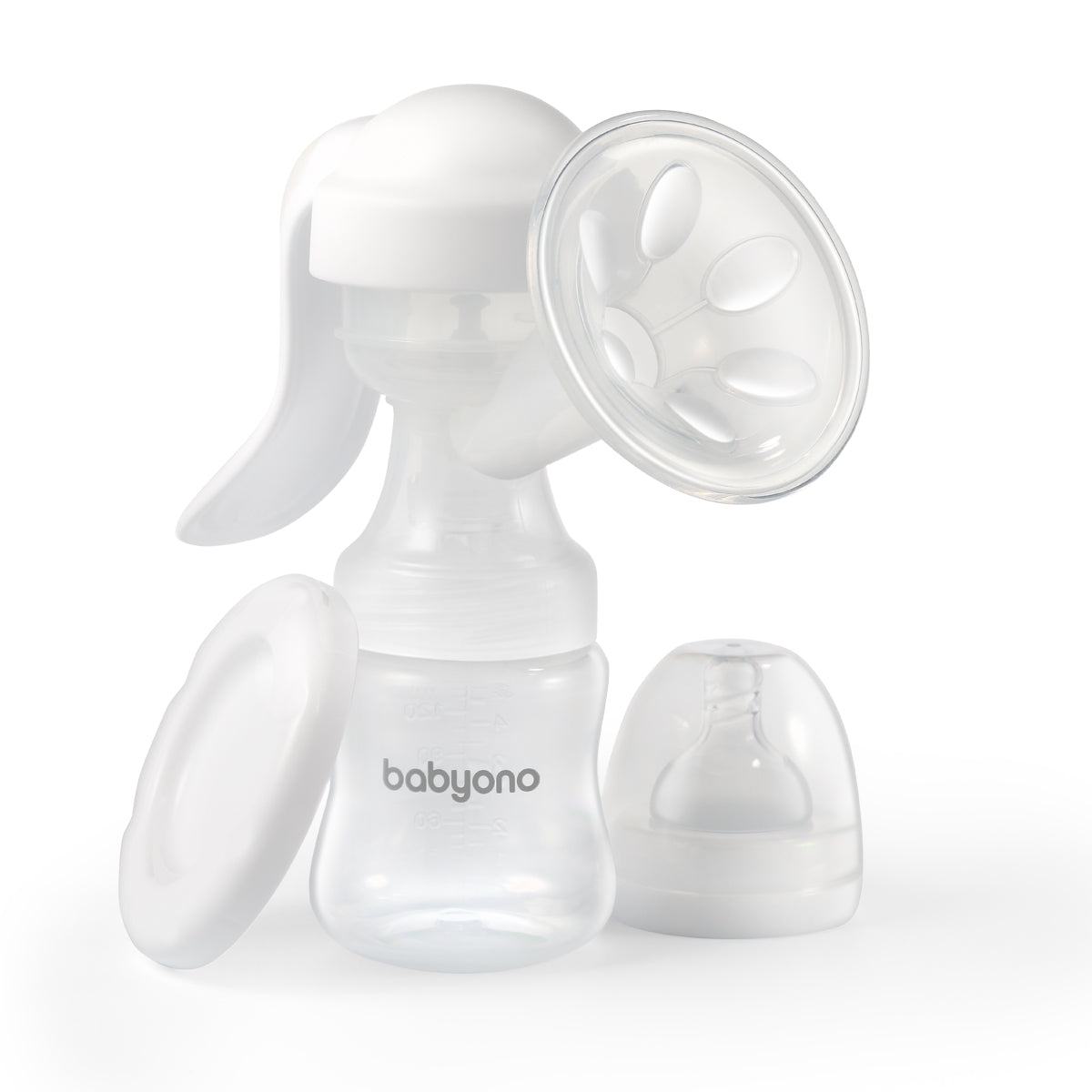ANATOMY handkolf van Babyono met speen en fles van 150 ml