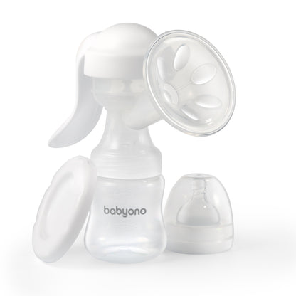 ANATOMY handkolf van Babyono met speen en fles van 150 ml