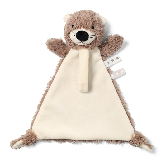 Speenknuffel Otter Maggie van Babyono met klittenband voor de fopspeen
