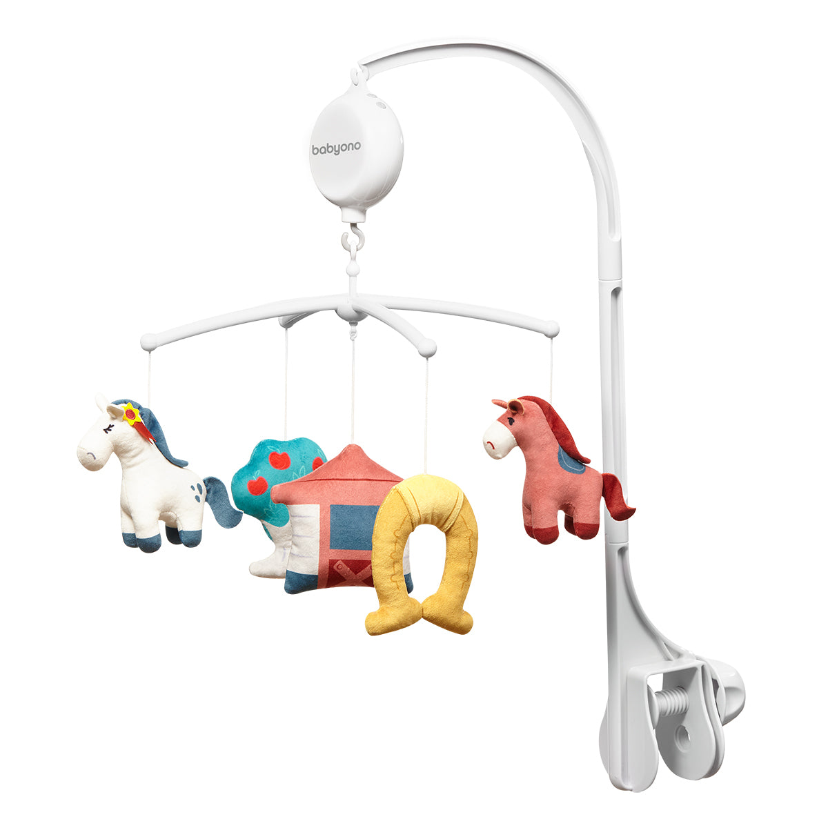 Muziekmobiel Paarden van Babyono voor boven het ledikant