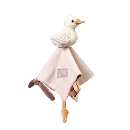 Knuffeldoekje Gans Zoë van Babyono met rammelaar