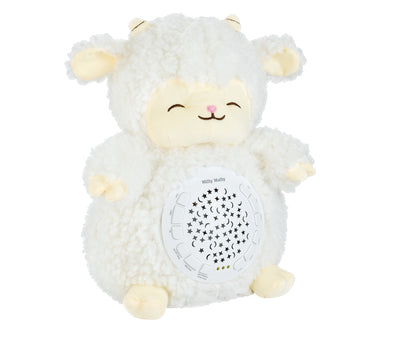 Milly Mally Milly Sheep knuffel met sterrenprojector, 10 slaapliedjes en white noise