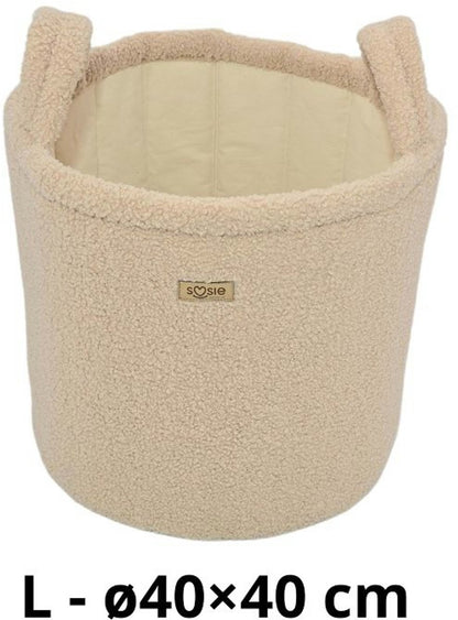 Teddy Bounce Opbergmanden Set – 3 stuks – Opbergmand Babykamer – Speelgoedmand – Beige Bruin – Manden voor Luiers, Speelgoed & Kleding