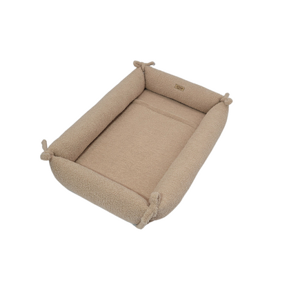 Soosie - Babynestje – Teddy Bounce + Beige Katoen - Speelmat